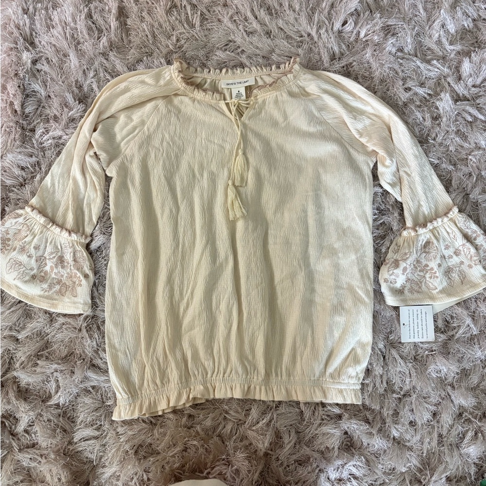 Skye's the Limit Cream Bell Sleeve Blouse